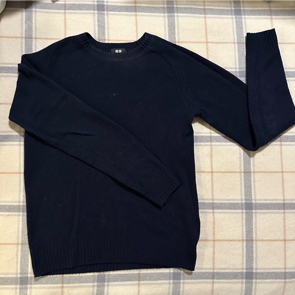 Navy Blue Uniqlo Crewneck Sweater